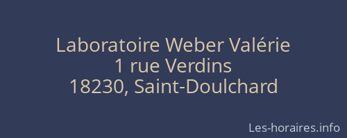 Laboratoire Weber Valérie