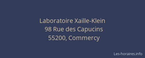 Laboratoire Xaille-Klein