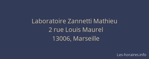 Laboratoire Zannetti Mathieu