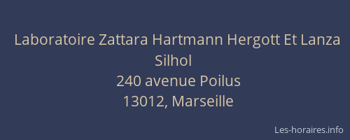 Laboratoire Zattara Hartmann Hergott Et Lanza Silhol