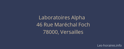 Laboratoires Alpha