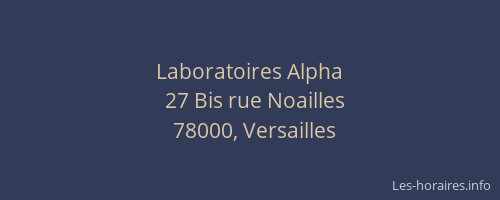 Laboratoires Alpha