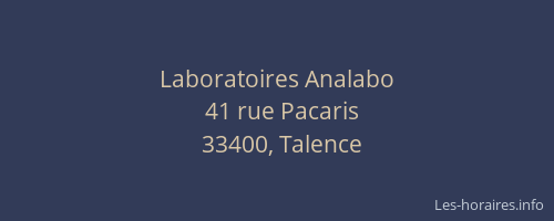 Laboratoires Analabo