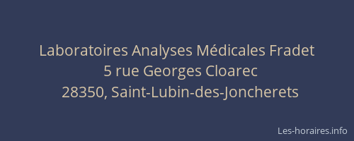 Laboratoires Analyses M&eacute;dicales Fradet