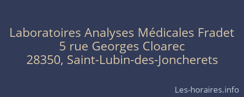 Laboratoires Analyses Médicales Fradet