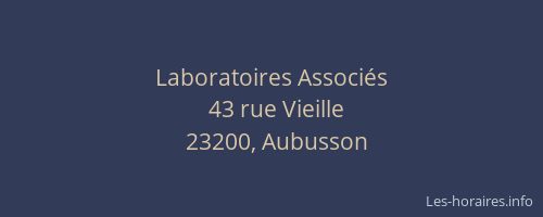 Laboratoires Associ&eacute;s