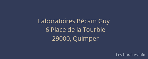 Laboratoires Bécam Guy
