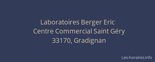 Laboratoires Berger Eric