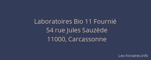 Laboratoires Bio 11 Fournié