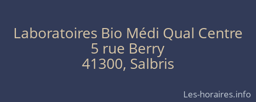 Laboratoires Bio Médi Qual Centre