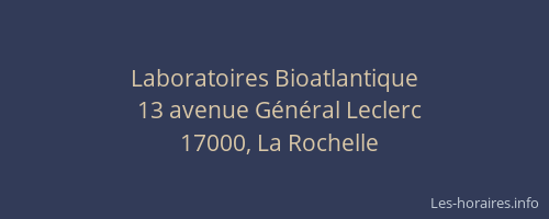 Laboratoires Bioatlantique