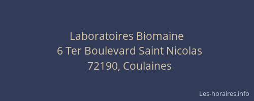 Laboratoires Biomaine