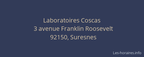 Laboratoires Coscas