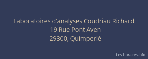 Laboratoires d'analyses Coudriau Richard
