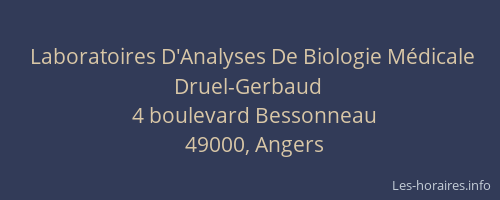 Laboratoires D'Analyses De Biologie Médicale Druel-Gerbaud