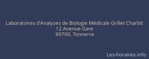 Laboratoires d'Analyses de Biologie Médicale Grillet Charbit