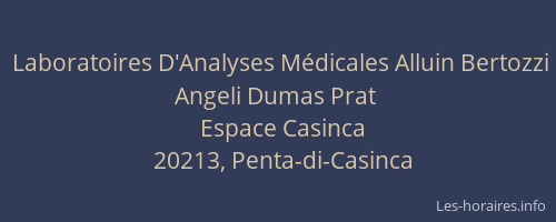 Laboratoires D'Analyses Médicales Alluin Bertozzi Angeli Dumas Prat
