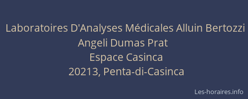 Laboratoires D'Analyses M&eacute;dicales Alluin Bertozzi Angeli Dumas Prat