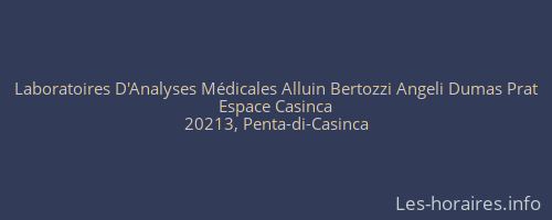 Laboratoires D'Analyses Médicales Alluin Bertozzi Angeli Dumas Prat