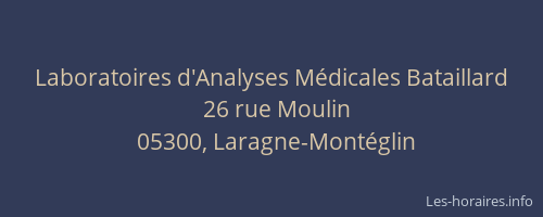 Laboratoires d'Analyses Médicales Bataillard