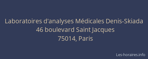 Laboratoires d'analyses Médicales Denis-Skiada