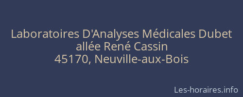 Laboratoires D'Analyses Médicales Dubet
