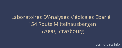 Laboratoires D'Analyses Médicales Eberlé