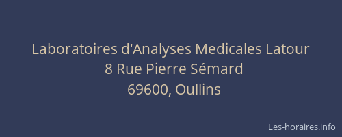 Laboratoires d'Analyses Medicales Latour