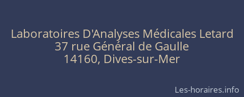 Laboratoires D'Analyses Médicales Letard