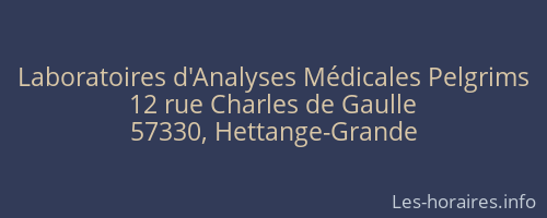 Laboratoires d'Analyses Médicales Pelgrims