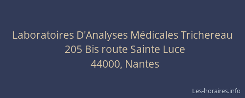 Laboratoires D'Analyses Médicales Trichereau