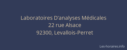 Laboratoires D'analyses Médicales