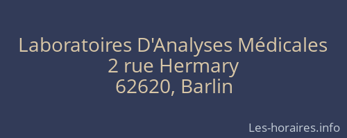 Laboratoires D'Analyses Médicales