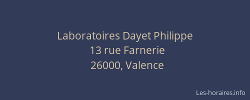 Laboratoires Dayet Philippe