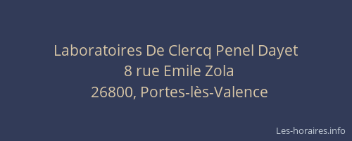 Laboratoires De Clercq Penel Dayet