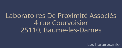Laboratoires De Proximit&eacute; Associ&eacute;s