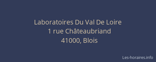 Laboratoires Du Val De Loire