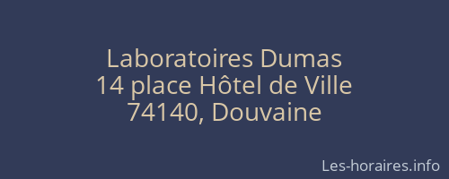 Laboratoires Dumas