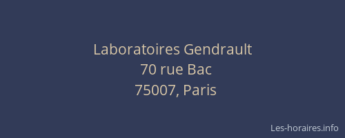 Laboratoires Gendrault