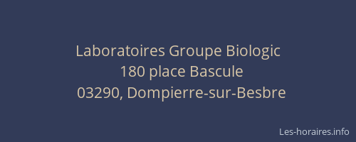 Laboratoires Groupe Biologic
