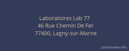 Laboratoires Lab 77