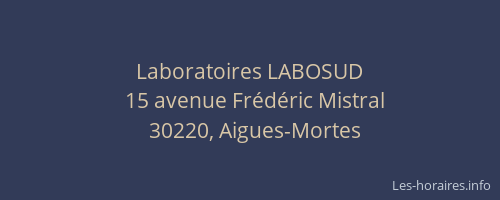 Laboratoires LABOSUD
