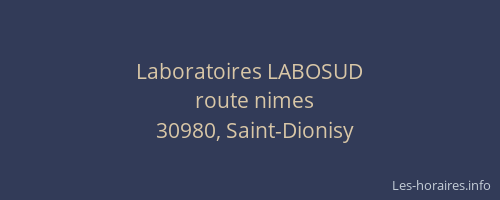 Laboratoires LABOSUD