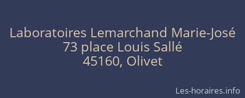 Laboratoires Lemarchand Marie-José