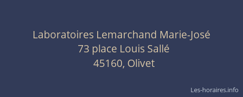 Laboratoires Lemarchand Marie-Jos&eacute;