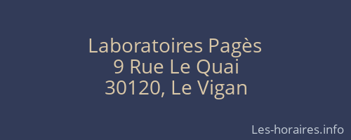 Laboratoires Pag&egrave;s