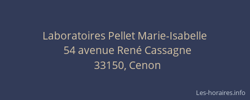 Laboratoires Pellet Marie-Isabelle