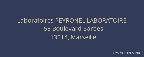 Laboratoires PEYRONEL LABORATOIRE