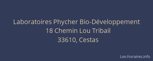Laboratoires Phycher Bio-D&eacute;veloppement
