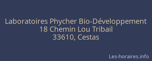 Laboratoires Phycher Bio-Développement
